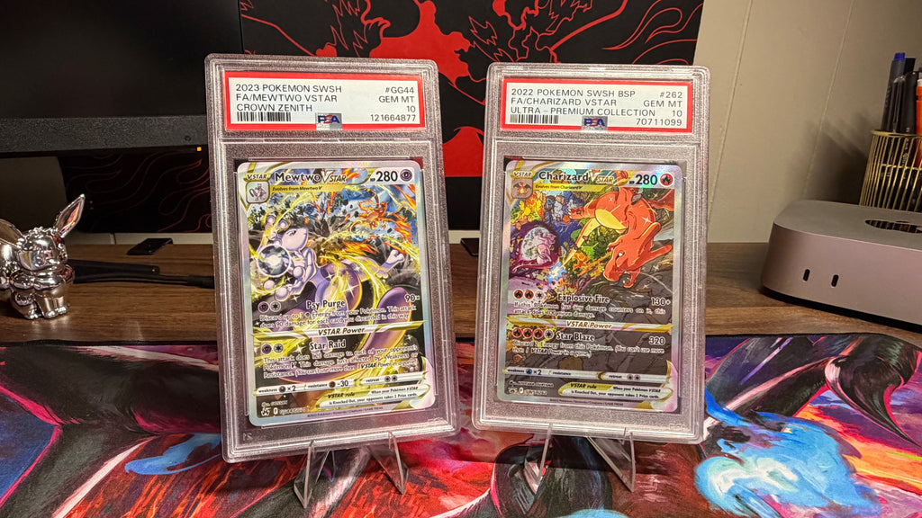 Charizard & Mewtwo - Crown Zenith Special Illustration Rares • PSA 10 Matched Pair
