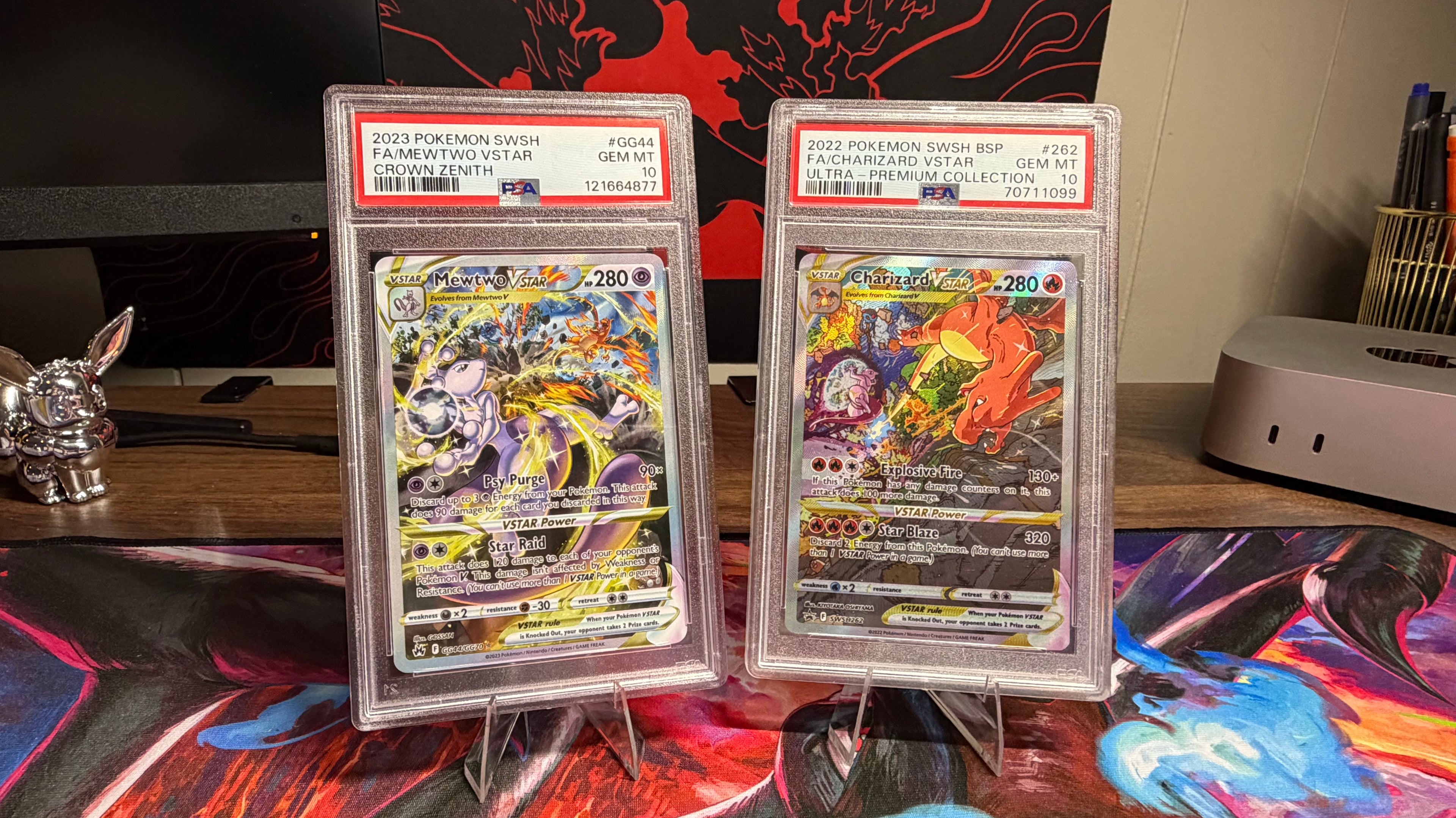 Charizard & Mewtwo - Crown Zenith Special Illustration Rares • PSA 10 Matched Pair