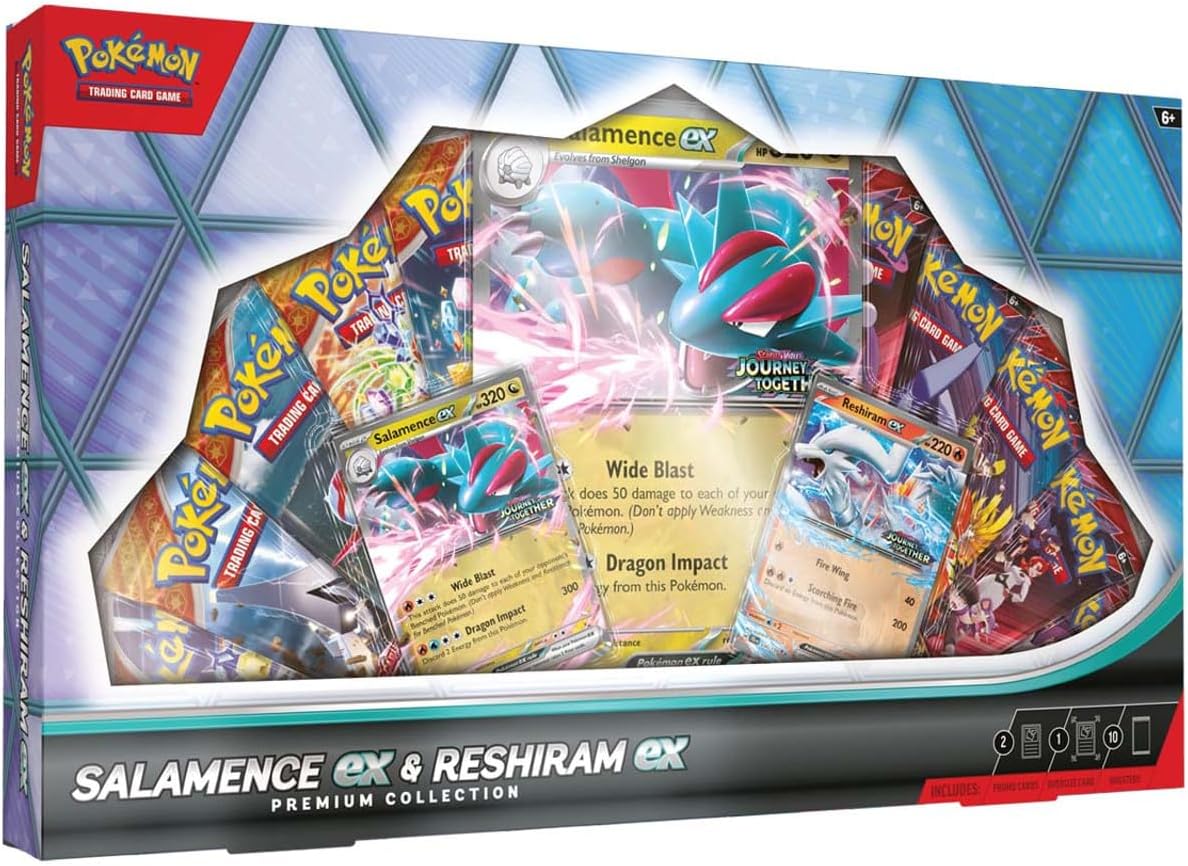 Pokémon TCG Salamence ex & Reshiram ex Premium Collection Box