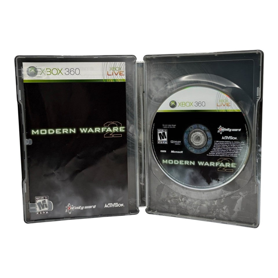 Modern Warfare 2 SteelBook Edition Metal Collector Case and Manual - Xbox 360